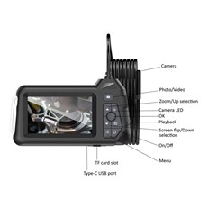 Dual Lens Inspection Endoscope 5.5mm Waterproof 1080P HD Borescope Camera with 4.5inch LCD Screen